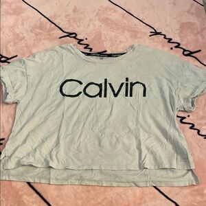 Calvin Klein Women's Light Gray Tee